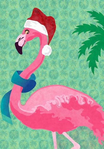 Flamingo-santa
