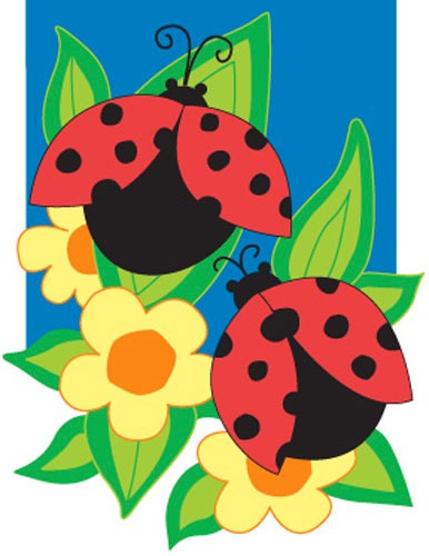 Ladybug-flowers